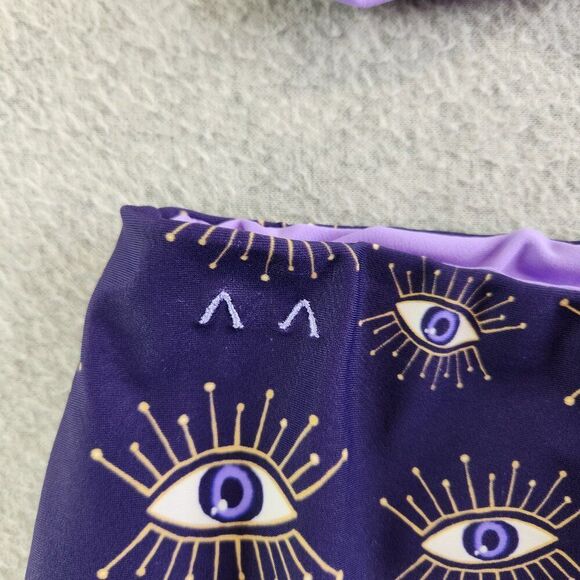 Kitty and Vibe Bikini Third Eye Reversible XS Scoop Top M2 High Rise Bottom - Picture 3 of 15